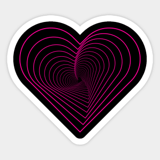 Cascading Heart Valentine's Day Sticker